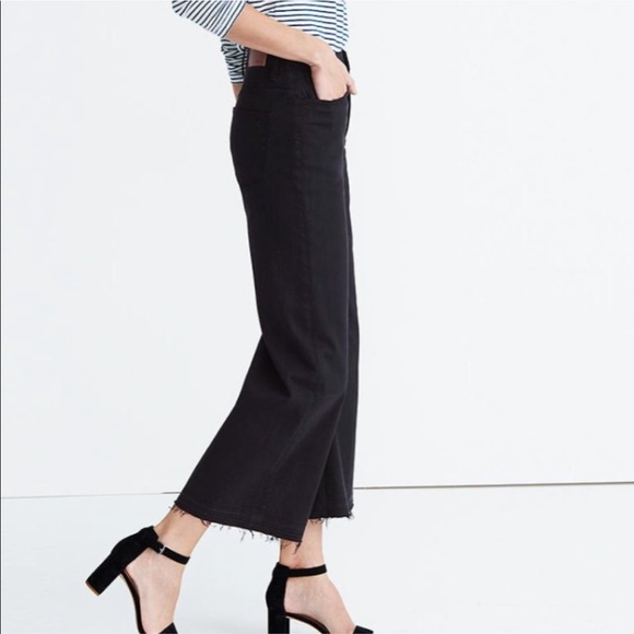 Madewell Wide Leg Crop Denim - Picture 1 of 8